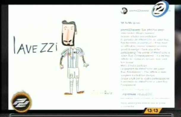 Ezequiel Lavezzi realiza entretenido concurso de dibujo