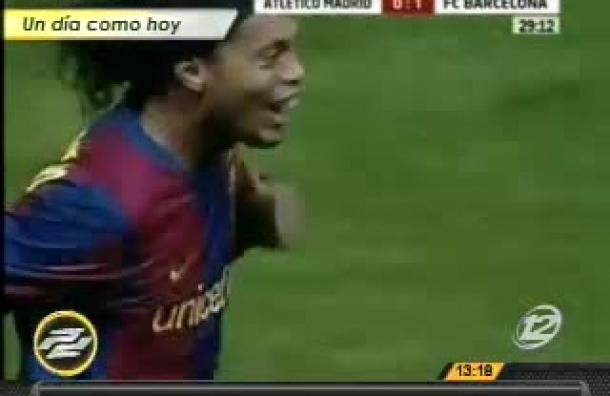 Un día como hoy: En 2008 Ronaldinho hace su último gol en el Barcelona