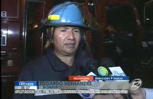 Dos incendios se reportaron en San Salvador